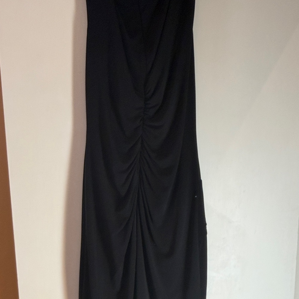 Vince Camuto Black Sleeveless Knot-Front Midi Dress - Picture 5 of 10